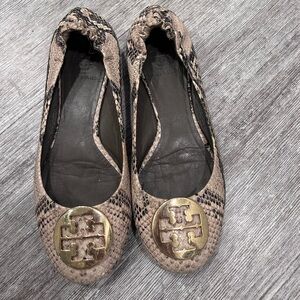 Snake skin Tory Burch flats